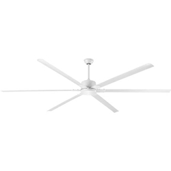 Canarm Ltd. FANBOS Model #CP96WH White Industrial, Commercial or Agricultural 5 Speed Ceiling Fan (8 Ft., Reversible, 16,729 CFM, 5 Yr Warranty, 120V)