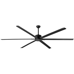 Canarm Ltd. FANBOS Model #CP96BK Black Industrial, Commercial or Agricultural 5 Speed Ceiling Fan (8 Ft., Reversible, 16,729 CFM, 5 Yr Warranty, 120V)