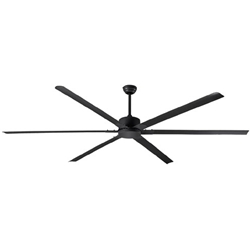 Canarm Ltd. FANBOS Model #CP120BK Black Industrial, Commercial or Agricultural 5 Speed Ceiling Fan (10 Ft., Reversible, 20,693 CFM, 5 Yr Warranty, 120V)